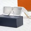 Gafas de sol de diseñador para gafas de moda de mujer rectángulo grande de cuadro completo diseño de letra hombre mujer 5 opción Louisely monedero Vuttonly Lvlies Viutonly Vittonly QCCP