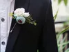 Dekorativa blommor kransar 5pieces/parti bröllop brudgummen brudgummen boutonniere små konstgjorda blommatillbehör prombloral tygtillbehör