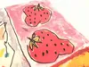 Brand Chao Gujia Ins Four Strawberry Leopard Mouse Sketch Digital Printing Loose Short Sleeve T-shirt Girl