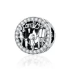Moda s925 srebrna koralika srebrny urok luksusowy koraliki DIY DIMBY Prezent Crown Black Cat wisiorek oryginalny pandora snów bransoletka klasyczna biżuteria