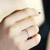 Wedding Rings Couple Simple Crystal Ring Cute Fine Tiny Zircon Classical Women Tail Lovers Gold Silver Color Jewelry