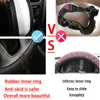 Housses de volant bâche de voiture respirant anti-dérapant en cuir PU adapté 36 cm décoration automatique accessoires internes direction