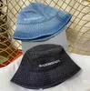 Winter denim emmer hoeden beanie mode designer cap met letters 4 seizoen honkbal caps casquets zwart blauwe hoge kwaliteit