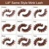 False Eyelashes 3D Mink Color Brown Cross Long Natural Stage Show Makeup Thick Eye Lashes