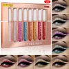 Glitter Eyeliner 8 Colors Per Pack Colorful Eye Liners Make Up Tools For Women or Girls Long Lasting Eyeliners