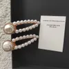 Fashion Metal Hair Clips Pearls och Rhinestones Hair Pin Symbo C Tillbehör med papperskort