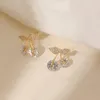 Stud Pair Korean Petite Rhinestone Cherry Delicate Earrings For Women Girl Gifts Cute Fashion JewelryStud Kirs22