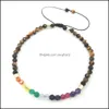 Beaded Strands Bracelets Jewelry M Faceted Gemstone Bracelet Tiny Beads Tourmaline Amethyst Lapis Quartz Black Spinel Adjustable Braide