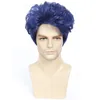 Fashion Style Adjustable Size Synthetic Men blue Wigs Natural Short Man Wigs Breathable Male Hair9191624