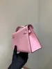 Designer torebka skóra krokodyla 7A Oryginalne torby ręczne szyte matowe sprzęgła różowy kolor withqqtwvt