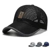 Summer Unisex Men Fishing Baseball Caps Women Breathable Mesh Snapback Black Casual Sport Cap