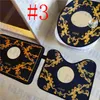 Bathroom Three Piece Set Doormat Designer Toilet Seat Cover Mat Thickened Absorbent Floor Mats Much Colors315E