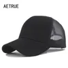 Aetrues modische Baseball -Mütze Männer Mesh Knochen Frauen Hüte für Casquette Gorras Solid Hip Hop Dad Hut 220513