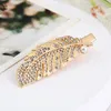 Fashion Flower Hair Clips Hair Accessory Feather Rhinestone Metal Clip Pearl Bows