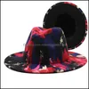 Cappelli da festa Forniture festive Casa Giardino Colorf Chiesa a tesa larga Derby Cappello a cilindro Panama Feltro Fedora per uomo Donna Lana artificiale British St