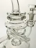 Cachimbos de água de vidro Recyle Rig/Bubbler para fumar Altura de 7,5 polegadas e perc com tigela de vidro de 14 mm Peso de 470 g BU074