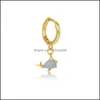 Dangle Chandelier Earrings Jewelry Ocean Series Small Hoop Animal 18K Gold Plated Colorf Zircon Cute Hi Dh8Ay