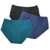 Pantes féminines en dentelle Plus sous-vêtements de taille Panti Briess en coton respirant Sexy Lingerie Woman Tissu 3pcs / lot 220426