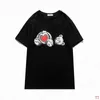 2021 Summer Fashion Heren Damesontwerpers T -shirts voor heren Spalmen Tops Luxurys Letter Borduurwerk T -shirts Kleding Korte engelen Mouwen TEE 12