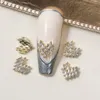 3D Heart Llight Nail Art Decorações de entrada Lux Zircon unhas Diamo