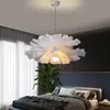 Ceiling bedroom lamp simple modern LED warm indoor outdoor chandelier Nordic design petals lighting fixtures