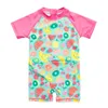 Ere Swimwear For Girls Kids Suite de maillot de bain Costume à manches courtes en nylon Nylon Upf50   Sun Protection SunSuit 220426