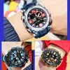 Smael Top Luxury Watches Men Dual Display Watch Waterproof Mens Sport Wristwatch Mens Mersil Army Clock Male Stopwatch 1921 220530