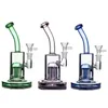 Hookahs Glass Beaker Bong Big Size Colorful 8 Arm Tree Percolater Heady Base Dab Rigs Bubbler Recycle Ash Cathcer with Male Oil Burner Pipe