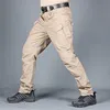 Heren Camouflage Laadbroek Elastische meerdere zak Militaire mannelijke broek Outdoor Joggers Pant plus size tactische mannen 220524