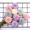 装飾的な花の花輪人工タンデリオン偽の花束chrysanthemum silk silk silk for wedding party home Garden Decoration diy Craftd