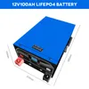 LifePO4 Bateria azul embutido BMS Display 12V 100AH ​​Tamanho do Bluetooth Aceptável personalizado, adequado para carrinho de golfe, empilhadeira, barco e camppervan