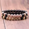 Pärlsträngar cz boll bar prom armband charm pulsera mäns smycken sten pulseira maskulina kvinnor bileklik pulseras handgjorda trum22