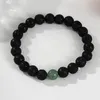 Natuurlijke lava steen handgemaakte strengen 8 mm kralen bedelarmbanden voor mannen vrouwen elastische yoga mode sieraden