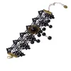 Anklets Vintage Black Lace For Women Antique Gold Color Metal Ankle Bracelet Fashion Anklet Chain Party Gift JewelryAnklets