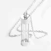 Eternity Memory Hourglass Urn Necklace Memorial Cremation Jewelry Stainless Steel Pendants Locket Holder Ashes for Pet/Human Y220523