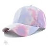 Tie-dyed Ponytail Baseball Caps Cotton Fashion Casual Ball Cap Summer Sunshade Trucker Hat Wholesale Snapback Peaked Hats Ponycap Outdoor Cycling Sports B8254
