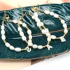 Chaîne de liaison 5pcs Elegant Natural Natural Freshwater Pearl Bangle Star /.Heart Shell Beads Charm Bracelets 2022 pour WomenLink