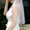 Bridal Veils V33 Wedding Crystal kralen rand luxe sluier voor de bruid vrijgezellenfeest Sparklybridal