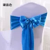 Chaves de cadeira de cadeira por atacado Setin Setin Ribbon Bow Chair Sashes para Banda de decoração para festas de casamento de banquetes