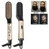 Men's Beard Hair Styler Curling Hair Straighteners Brush Iron Electric Comb Straightener Fast Heating Curler Hair Caring Tools 220602