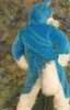 Rabat fabryki Blue Fox Long Hair Mascot Costum dla dorosłych świąteczny strój Halloween Fancy Dress Suit208Q