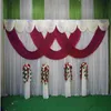36m 1020ft colorful backdrop church Stage Curtain with Sequins Backdrops with Swags Ice Silk Wedding Party Stage Decoration2858082267