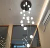 Luxury modern crystal chandelier for staicase large home decor led cristal lamp long villa hallway hanging light fixture