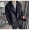 Winter Wool Jacket Men High-quality Solid Coat Casual Loose Short For Trench Men's & Blends T220810