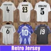 98 99 Raul Beckham Mens Retro Soccer Jerseys Ronaldo Alonso Seedorf Zidane Cannavaro R.Carlos Kaka 'Sergio Ramos Home Away m￥lvaktens fotbollsskjorta uniformer
