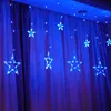 Strings Luces LED Decoracion Pentagram Curtain Light Fairy Wedding Aniversário