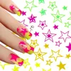 Adesivos decalques namorados unhas artes ouro amor adesivo adesivo decalque estrelas glitter splatter neon luminoso manicurestickers