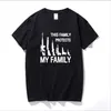 THIS FAMILY PROTECTS MY FAMILY GUNS WEAPONS Funny T Shirt Men Short Sleeve Printed Cotton Cartoon Tshirt Tops 220624