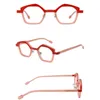 Moda de óculos de sol Fios Belight Chegada óptica colorida vintage retro acetato irregular forma de espectáculo lente de pré -resfrição Óculos