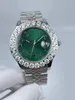 Relógios Women Designer automático Iced Out Watch Mechanical Movement Diamond Wristwatch Data Roleman Designer Relojes Montre Jubilee Bracelect
